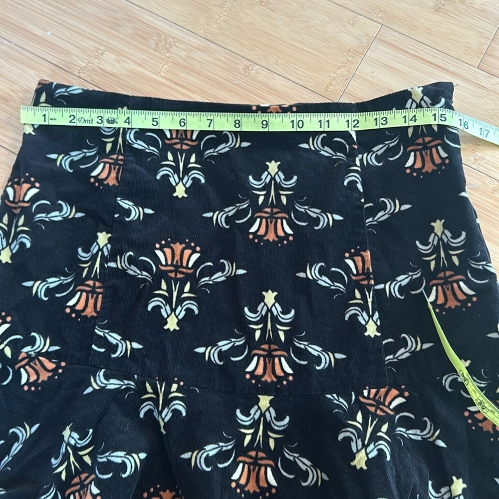 Free People Roll With Us Corduroy Ruffle Mini Skirt size 10 - Picture 5 of 7